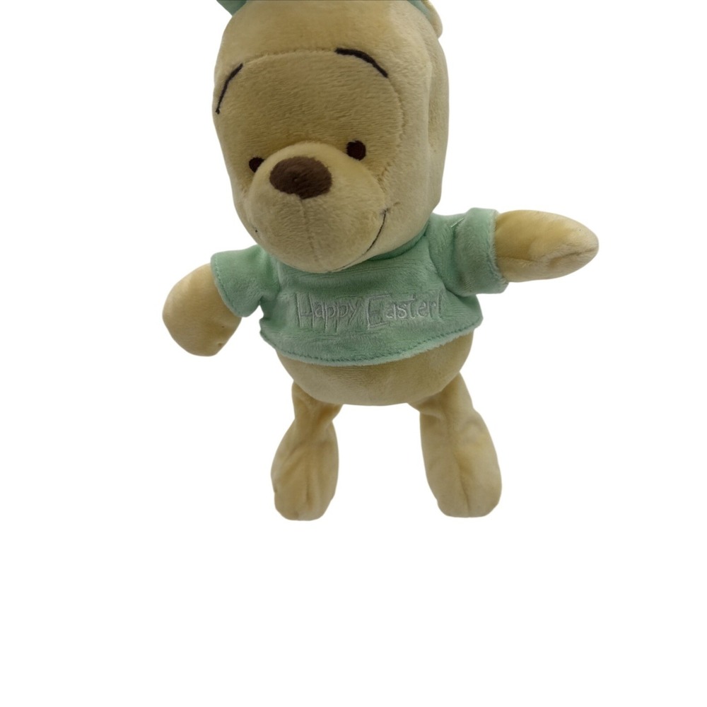 Winnie Pooh Easter Plush Bear Bunny Rabbit Happy Green Disney Baby - Picture 9 of 9